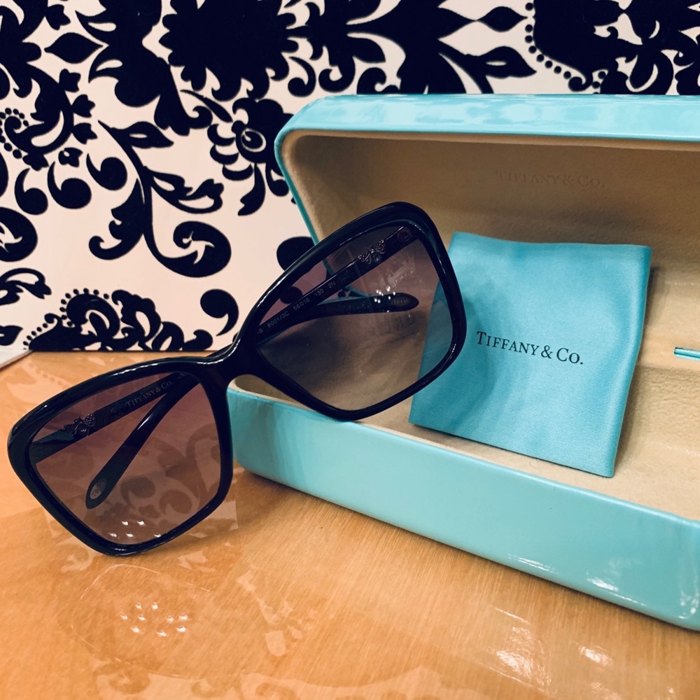 Tiffany & Co. Black Cat Eye Bee Sunglasses